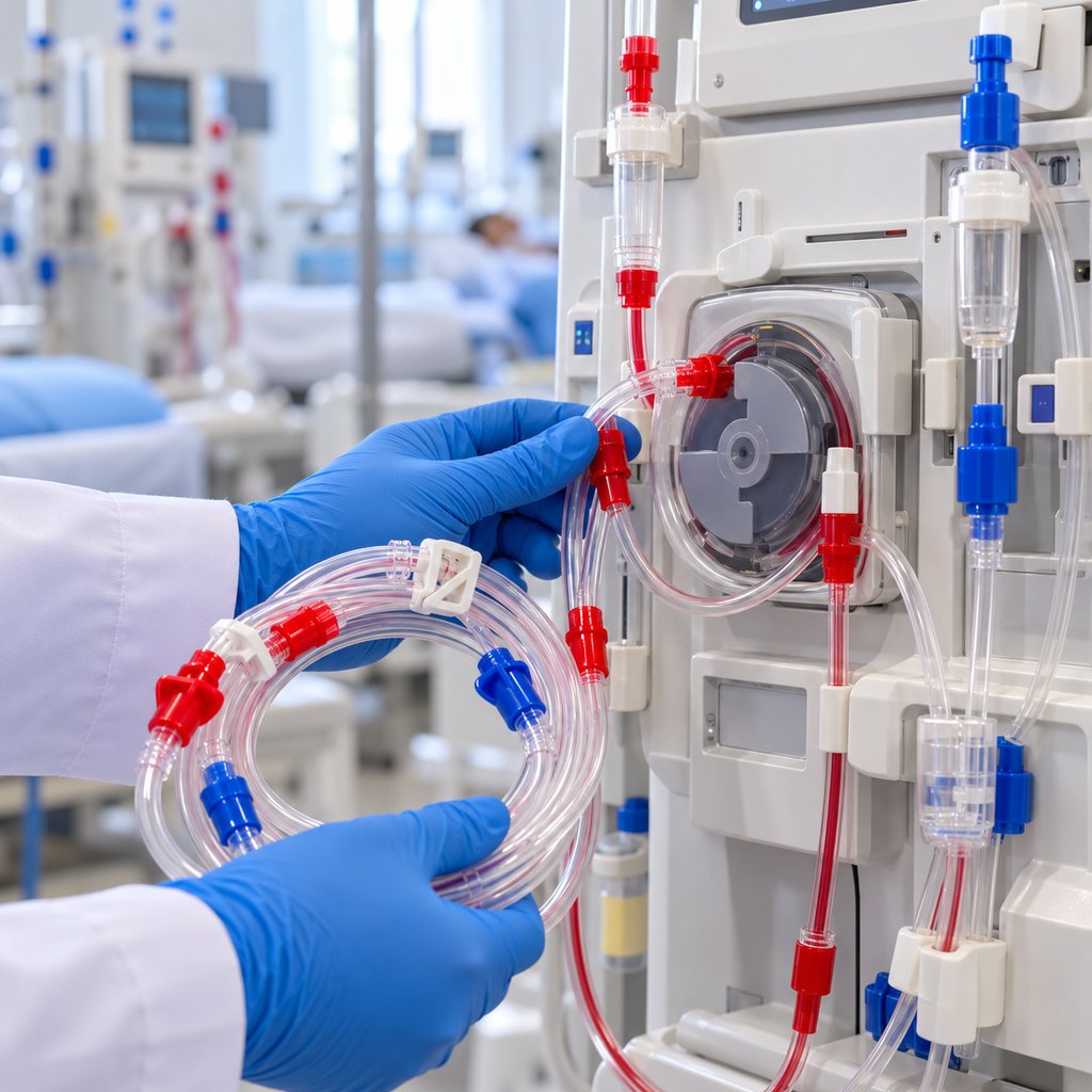 Blood tubing set.